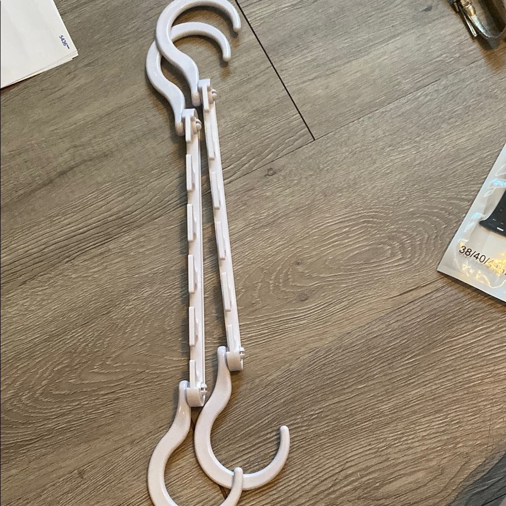 Adjustable White multi hang Closet Hangers